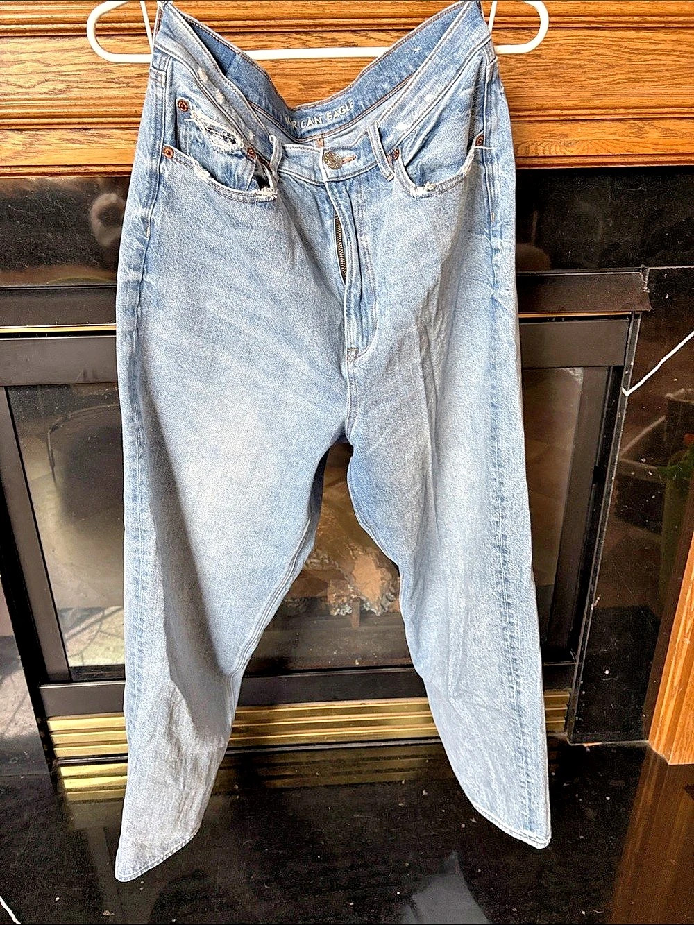 American Eagle Boyfriend Jeans in Blue Size 12 Short Like New